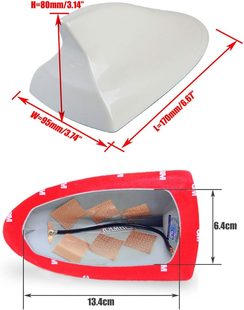 Ramble- haifischflosse antenne Für Nissan X-Trail T32 T31 T30 (Stärken Stil, Perle Weiss (Pearl Whit