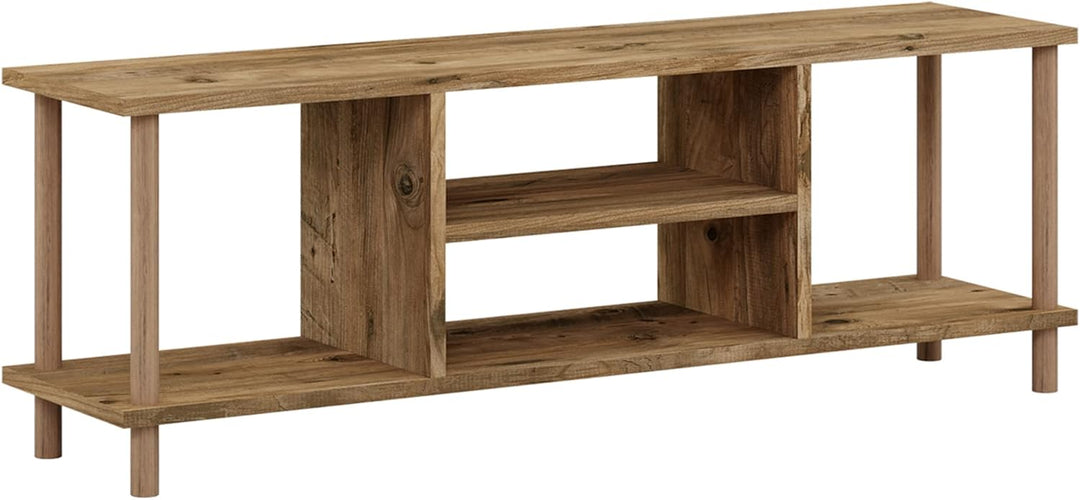 [en.casa] TV Schrank Ærøskøbing mit 2 Ablagefächern TV Bank 43 x 120 x 29 cm Fernsehtisch mit 2 Stau