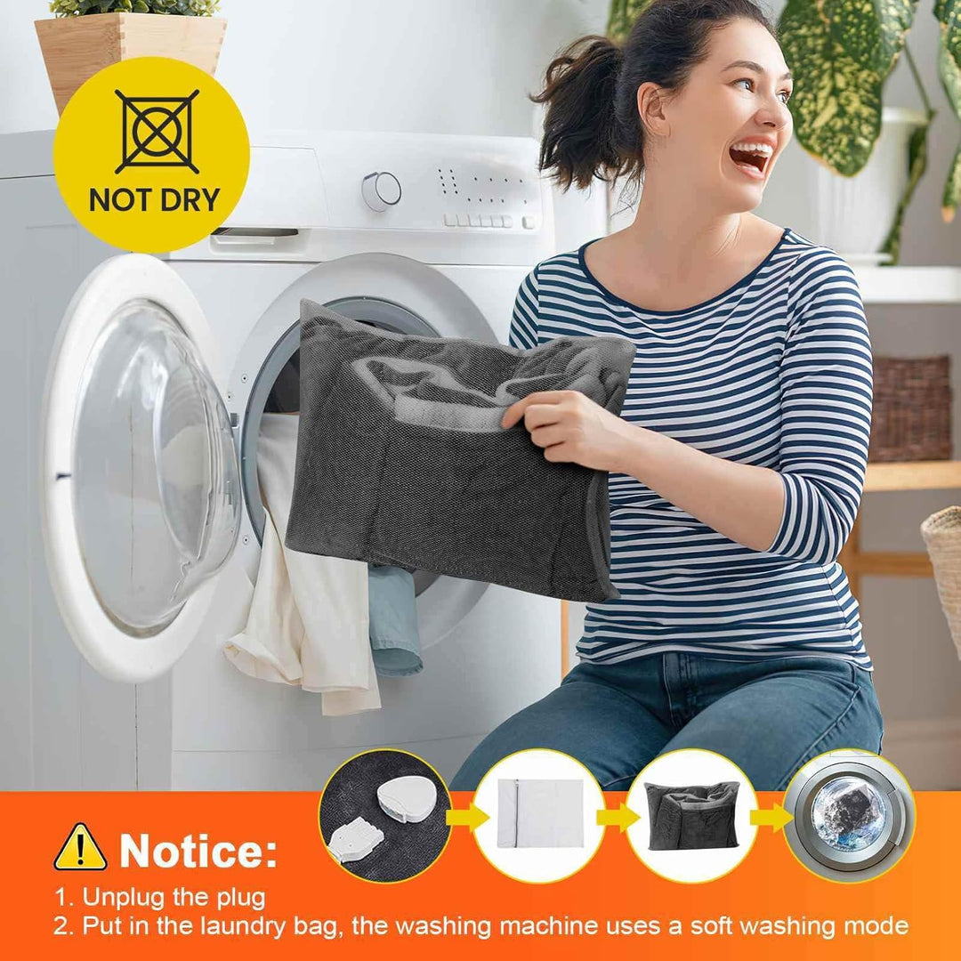 Heizdecke mit Abschaltautomatik, Elektrische Heizdecke, 160 x 130 cm | 10H Timer | bei 30°-40° wasch