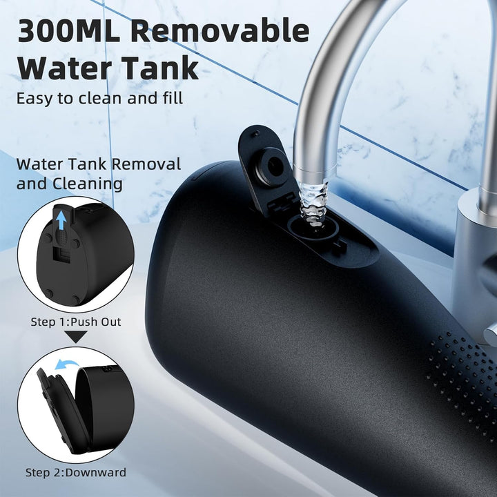 Munddusche Kabellos Elektrisch Zahnreiniger 4 Modi 4 Düsen IPX7 Wasserdicht für Reise und Zuhause Sc