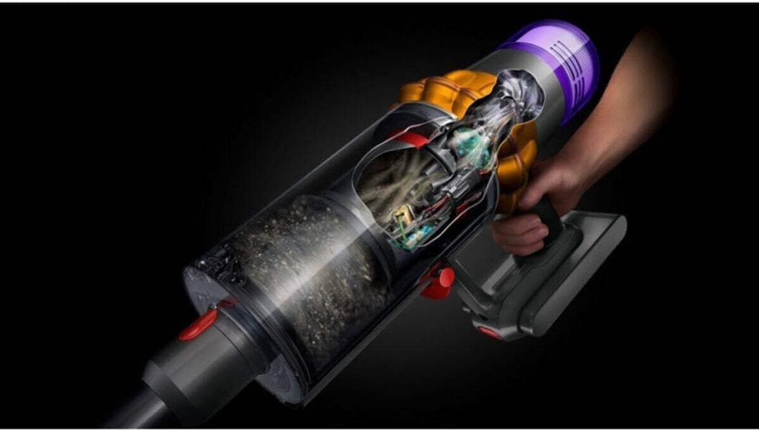 Dyson V15 Detect Absolute Akku-Handstaubsauger mit Stiel - Nickel/Satin Gelb