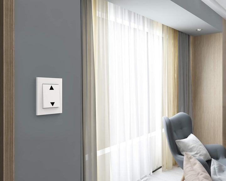 REV 0088167090 Link2Home, WLAN Rollladenschalter + Rahmen, App- u. Sprachsteuerung, weiss, Rollladen