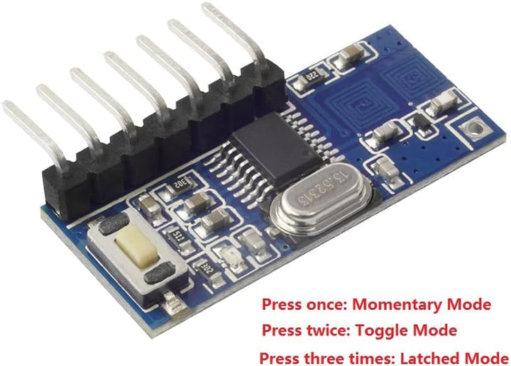 Wireless 433Mhz RF Modul RX480E-4C Empfänger Eingebauter Lerncode 1527 Dekodierung 4 Kanal Ausgang u
