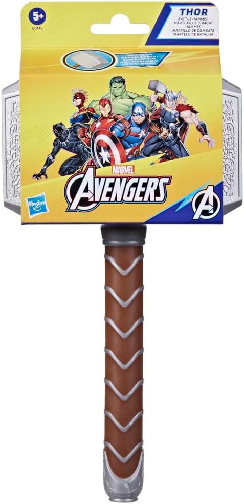 AVENGERS Marvel Thor Battle Hammer, weiches Schaumstoff-Spielzeug, Superhelden-Spielzeug für Kinder