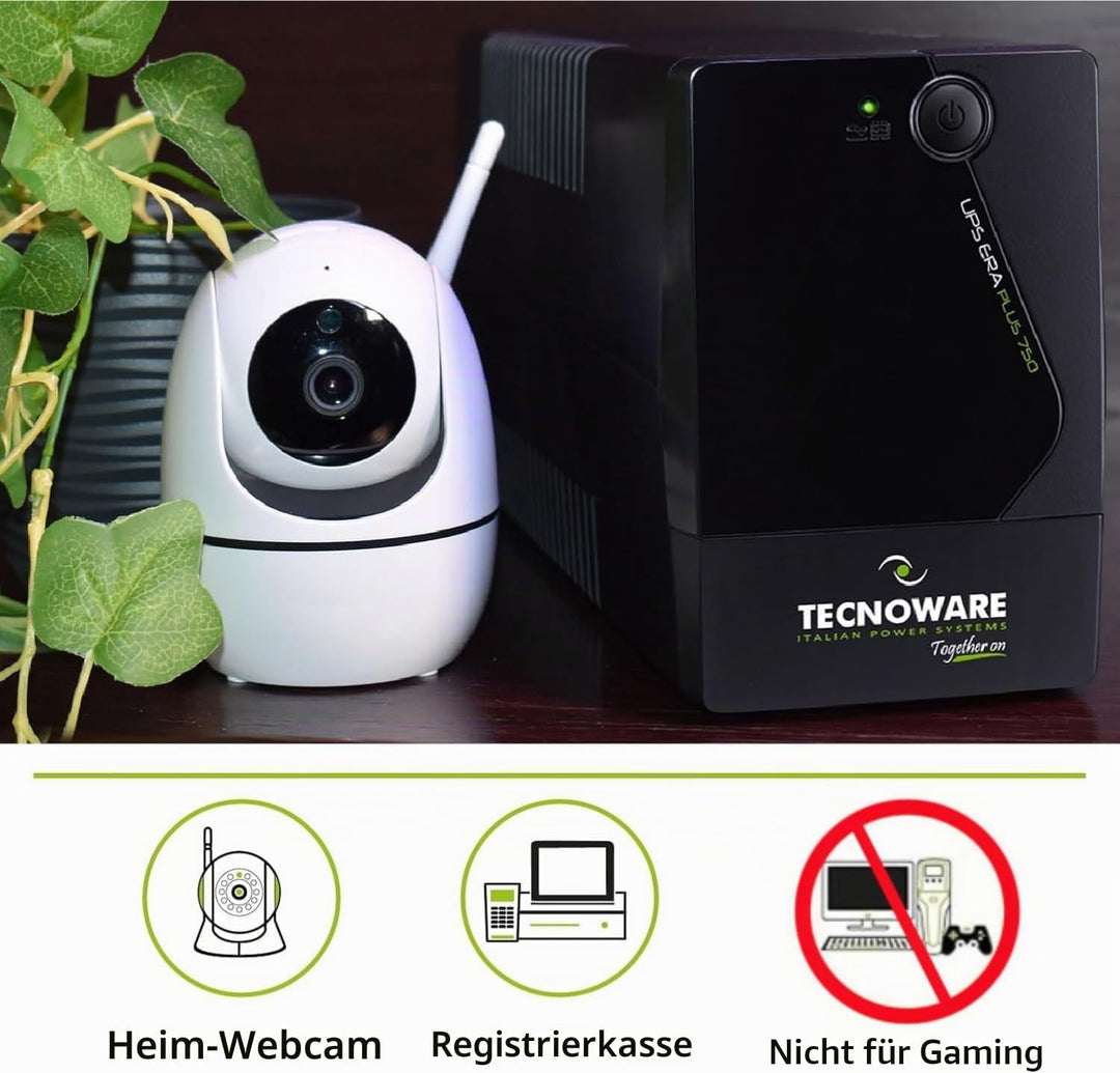 Tecnoware Power Systems - Unterbrechungsfreie Stromversorgung | 750 VA Schutz vor Stromausfällen | A