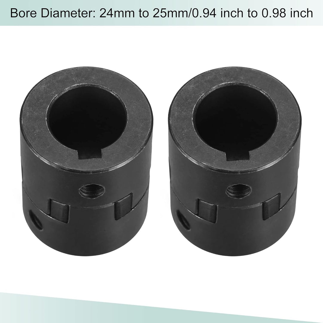sourcing map Flexible Kupplungswelle 24 mm bis 25 mm 51 mm x 44 mm Motorkupplungsgelenk