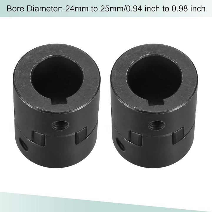 sourcing map Flexible Kupplungswelle 24 mm bis 25 mm 51 mm x 44 mm Motorkupplungsgelenk