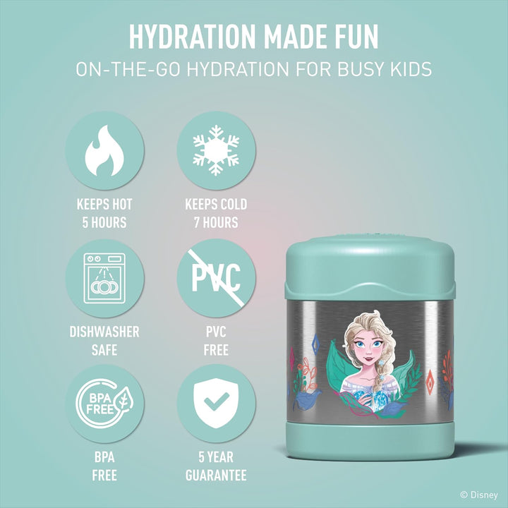 Thermos kids FUNTAINER Thermobehälter für Essen 300ml, Disney Frozen II Anna Elsa - Edelstahl, absol