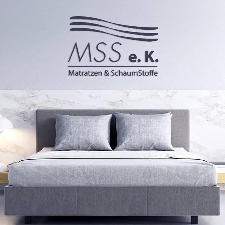 MSS e.K. exklusiver Border-Matratzenbezug Silver, 90x200, Matratzenhöhe 20-22 cm, Sommer- &amp; Winterse