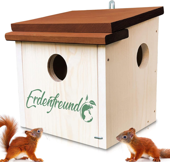 Erdenfreund Eichhörnchenhaus | Eichhörnchennisthaus Kobel pfälzisches FSC-zertifiziertes Holz unbeha