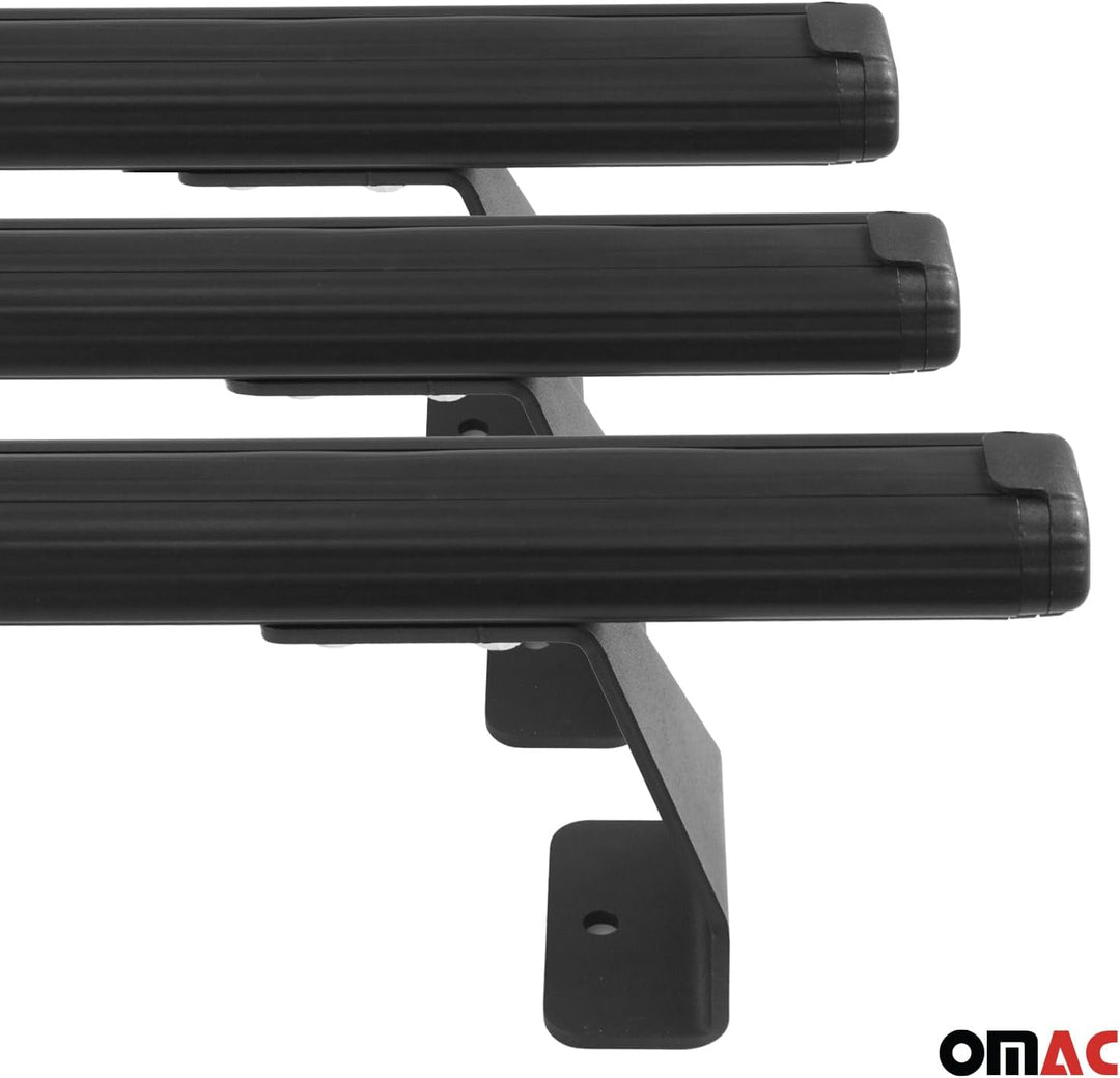 OMAC Heavy Duty Dachträger Querträger kompatibel mit FIAT Doblo II 2010-2021 – 3 Stangen – Aluminium