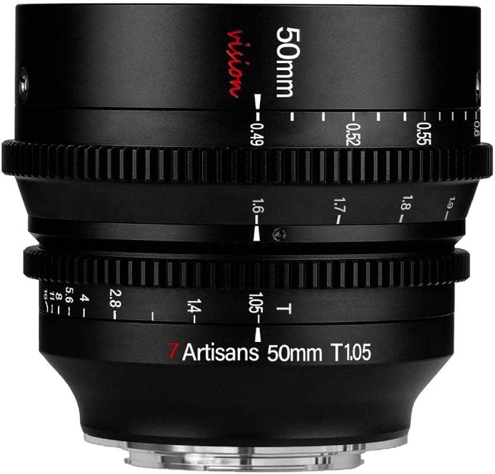 7artisans 50 mm T1.05 Cine Objektiv grosse Blende manueller Fokus Kino-Objektiv (für Sony)…, Für Son