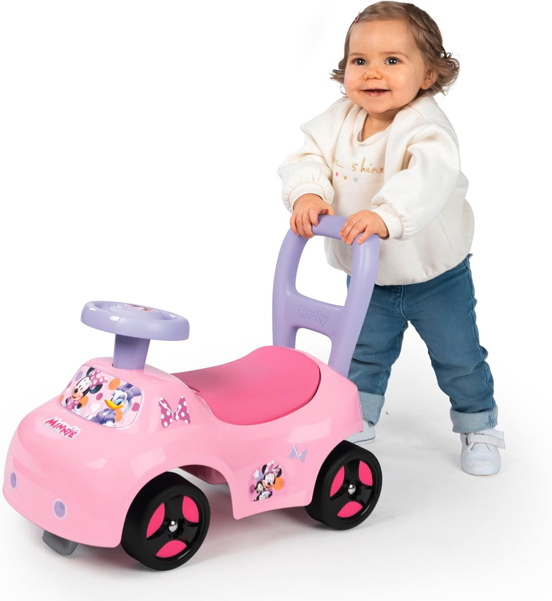 Smoby - Minnie Prima Auto, 7600720544, +10 Monate, Ride on, offizielles Lizenzprodukt von Disney, ro