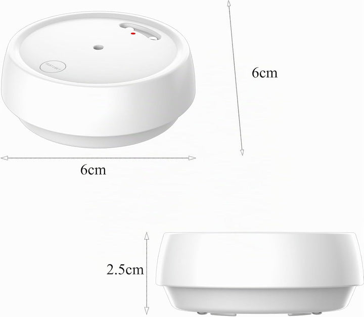 3Pack Wassermelder WLAN mit Batterie, IP66 Wassersensor, 80dB Wasseralarm Kompatibel mit Tuya/Smart
