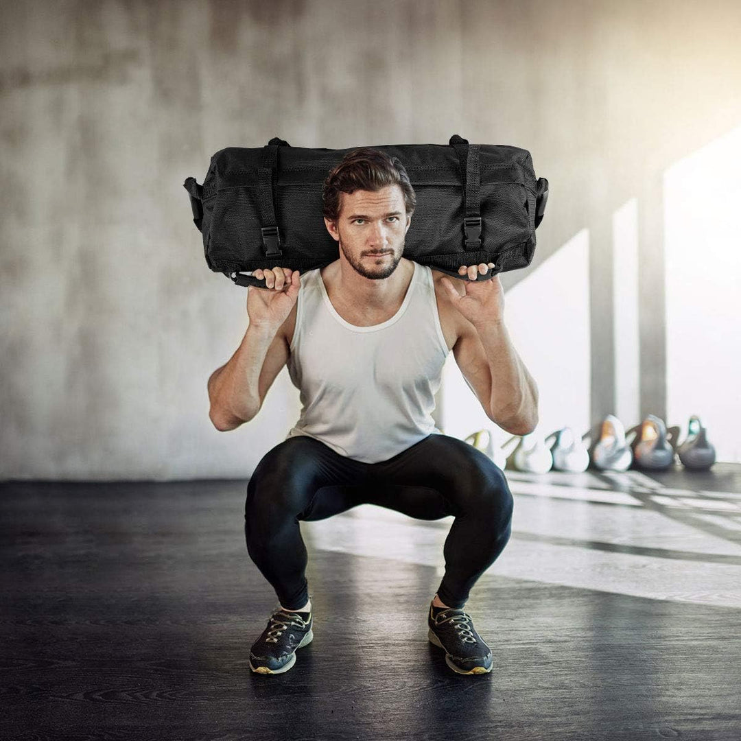 COSTWAY Sandbag, Power Bag inkl. Sandsack, Gewichtssack mit 6 Griffen, Core Bag aus Oxford, Training