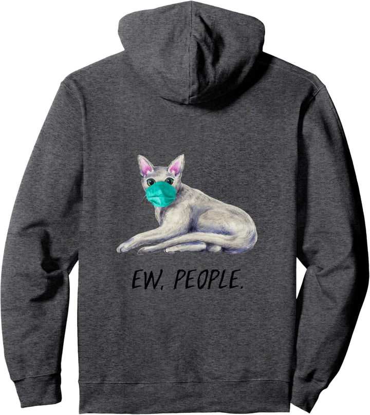 RUSSISCH BLAU Katze mit Gesichtsmaske Mundschutz Pullover Hoodie