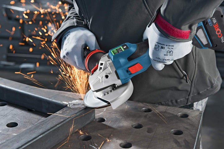 Bosch Professional BITURBO Winkelschleifer GWS 18V-15 SC (Scheibendurchmesser 150mm, mit Connectivit