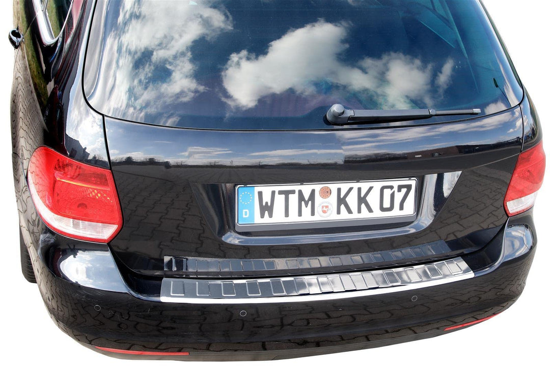 RECAMBO Ladekantenschutz Edelstahl kompatibel für VW Golf 5 + Golf 6 Variant | BJ 2007-2013 - Hochgl