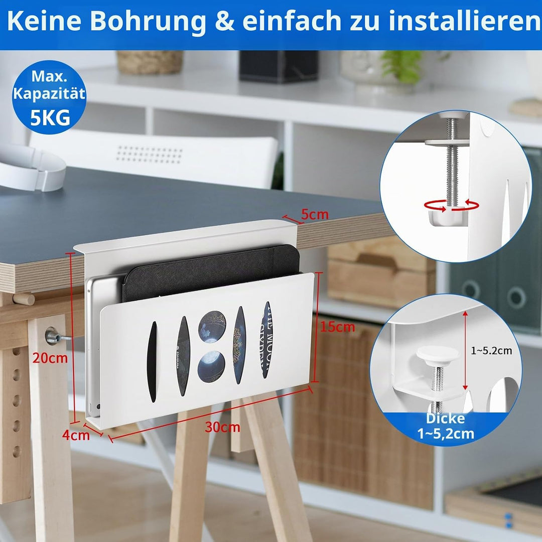 HAQIUHETO schubladen Organizer Laptop Stand Notebook ständer,Aus Stahl,kein Bohren erforderlich Zijs
