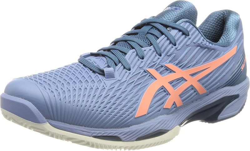 ASICS Solution Speed FF 2 Clay Tennisschuh für Schnelle Plätze für Männer Schwarz Hellblau 40.5 EU B