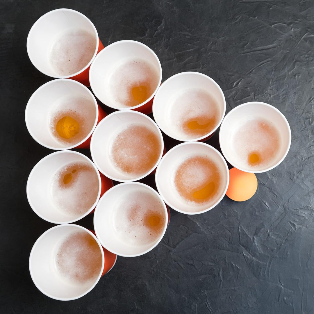 Relaxdays 288 x Beer Pong Bälle, Tischtennisbälle aus Kunststoff, für Bierpong, ohne Aufdruck, Ping
