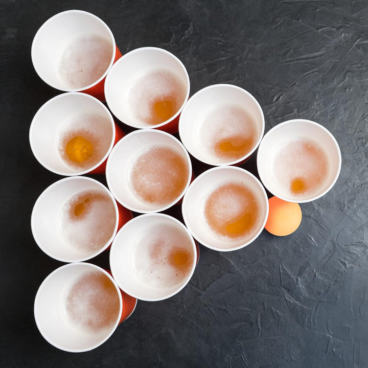 Relaxdays 288 x Beer Pong Bälle, Tischtennisbälle aus Kunststoff, für Bierpong, ohne Aufdruck, Ping