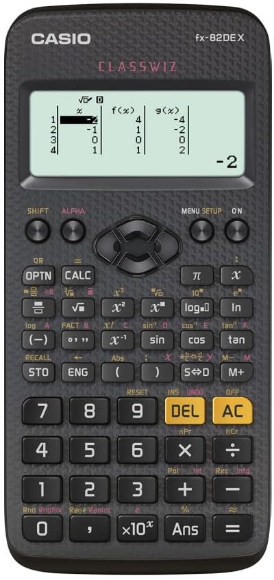 Casio SCHULRECHNER FX-82DE X CLASSWIZ, BATTERIEBETRIEB,Black, Language- German Altes Modell Single,