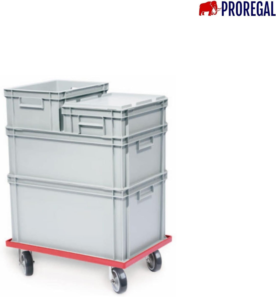 PROREGAL SuperSparSet 10x Scharnierdeckel für Eurobehälter | BxT 40x60cm | Eurobox, Transportbox, Tr