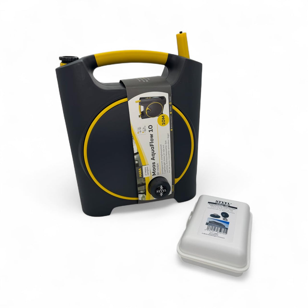 AquaFlow 10m – Wasserschlauchtrommel mit Magnetoption - Wasserschlauch Trommel mit Magnethalter Halt