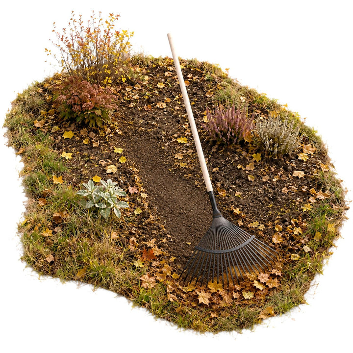 Made for SHW Laubbesen verzinkt, 47 cm breit und 140 cm Buchenholzstiel | Für Rasen &amp; Garten | Laub