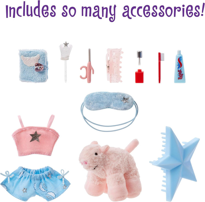 Bratz Slumber Party - Cloe Modepuppe - Mit 2 Pyjama-Garnituren, Plüschtier und Accessoires - Für Kin