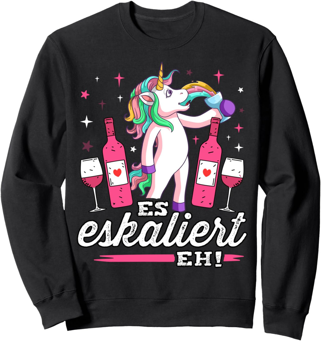 Einhorn Kostüm Es eskaliert eh Malle Party Outfit Frauen JGA Sweatshirt