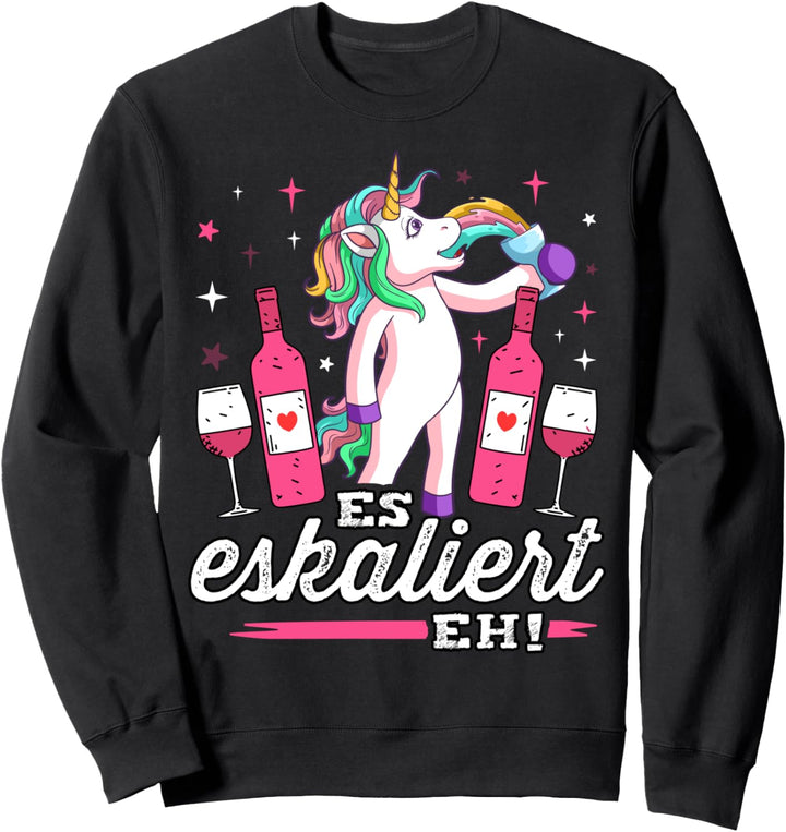 Einhorn Kostüm Es eskaliert eh Malle Party Outfit Frauen JGA Sweatshirt