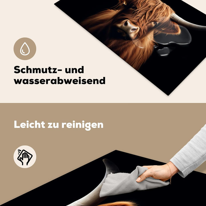 Herdabdeckplatte 90x52 cm Einteilig Induktionsmatte Küche Abdeckung Ceranfeld Herd Abdeckplatte Deko