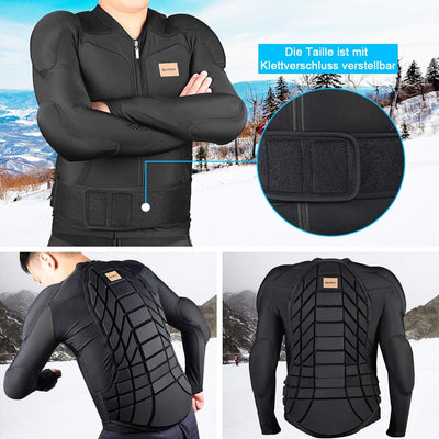 BenKen Skiing Body Short Protector Schutzausrüstung Pad mit Futter Motor Brust Schulter Rückenschutz