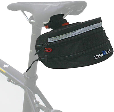 KLICKfix Farradtasche Micro 200 Expandable Schwa Satteltasche, Schwarz, 19 x 12 x 8 cm Single, Singl