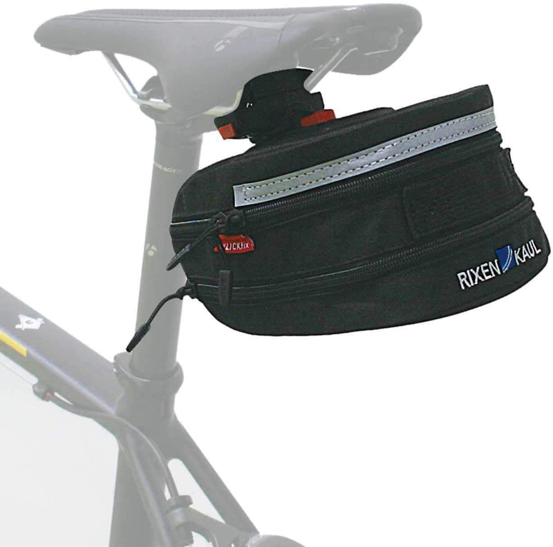 KLICKfix Farradtasche Micro 200 Expandable Schwa Satteltasche, Schwarz, 19 x 12 x 8 cm Single, Singl