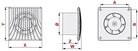 Armar Trading LTD Badlüfter Raumentlüfter Ventilator 125mm Nachlauf Wandventilator Lüfter, Weiss