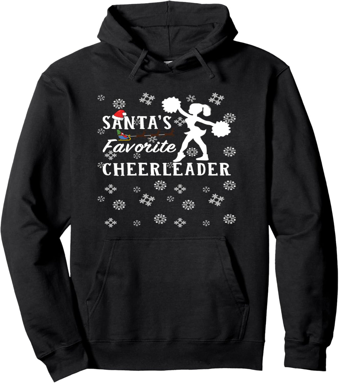 Santas Favorite Cheerleader Xmas Cheerleading Geschenk Pullover Hoodie