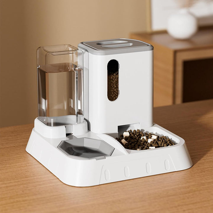 Futter- Und Wasserspender Für Katzen, Automatischer Futterautomaten Für Katzen & Kleine Hunde, 2 In