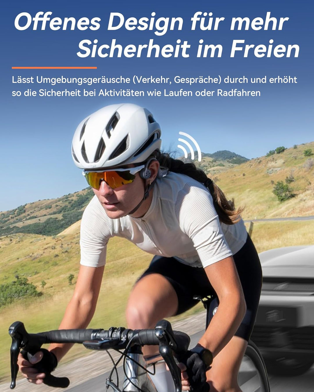 Voistek Knochenschall Bluetooth 6.0 Kopfhörer, IP68 wasserdicht, mit MP3-Player 32GB Speicher, Unter