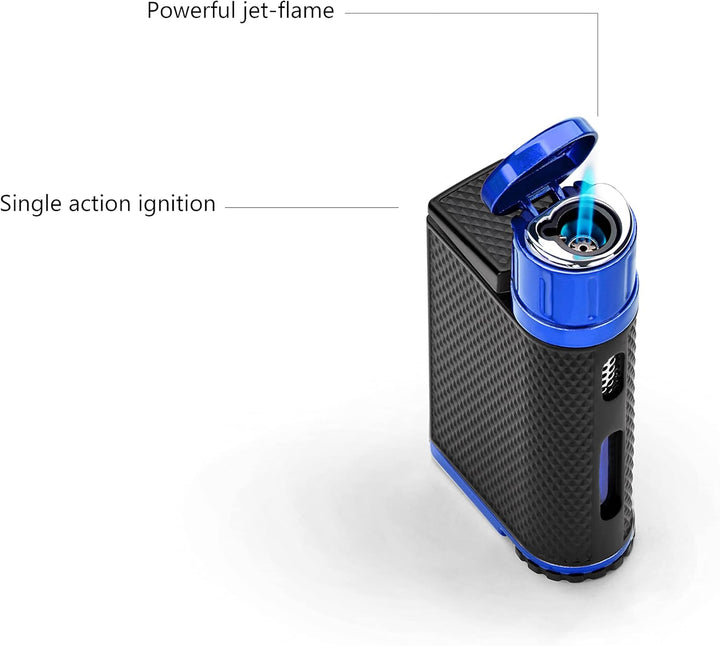 Colibri Evo Sturmfeuerzeug Mit Jet Flamme | Zigarren Und Zigaretten Feuerzeug | Windbeständig | Funk