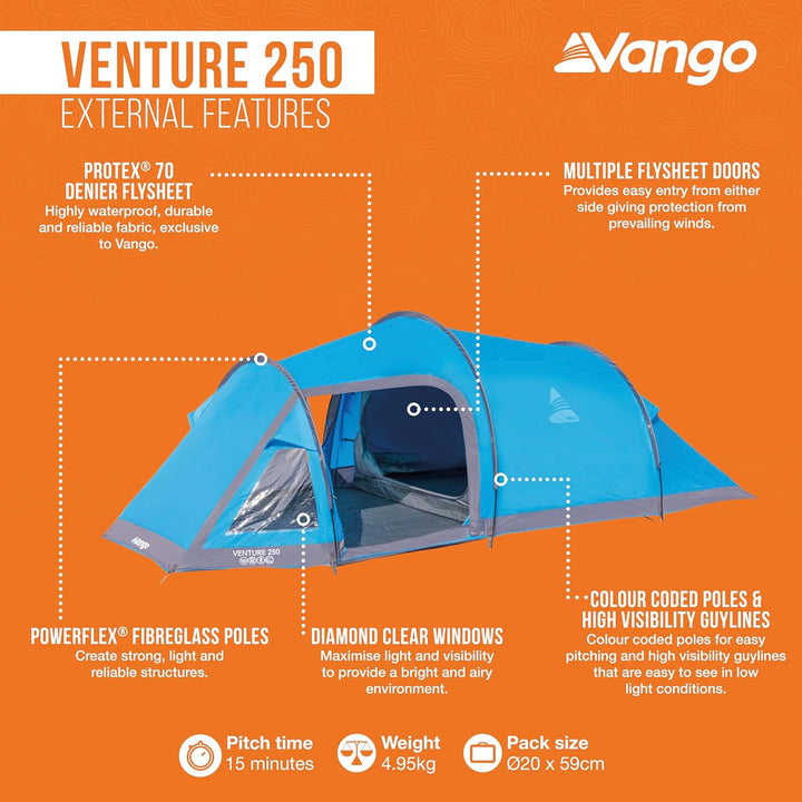 Vango Venture Zelt 250 River Blue, 250 River Blue