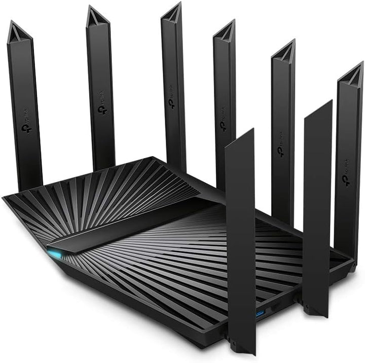 TP-Link Archer AX90 Wi-Fi 6 Gigabit Triband WLAN Router (4804 Mbit/s +1201Mbit/s 5 GHz, 574 Mbit/s 2