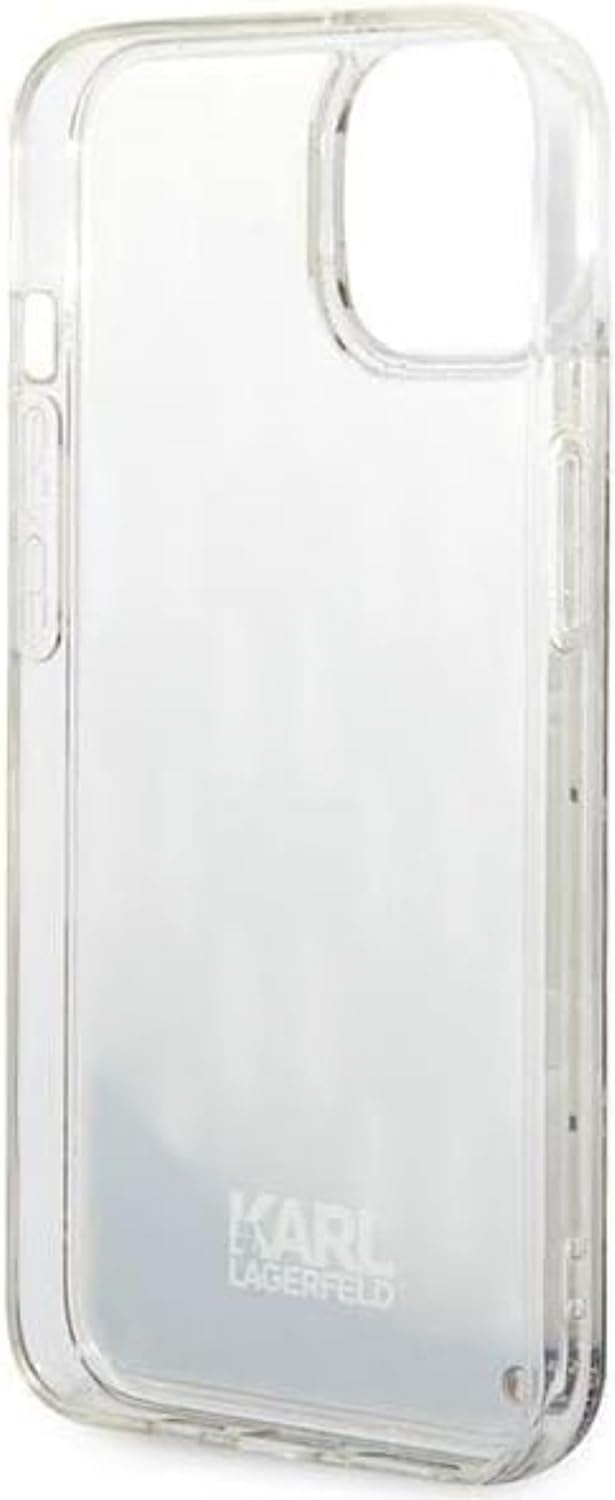 KARL LAGERFELD KLHCP14SLMNMS hülle für iPhone 14 6,1" hardcase Silber/Silver Liquid Glitter Monogram
