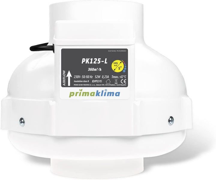 RVK 125 mm Prima Klima 420 m³/h