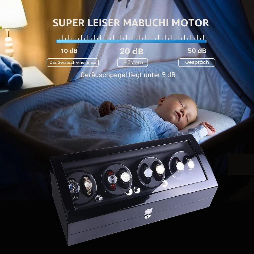 XTELARY Luxus Automatische Uhrenbeweger für 8+9 Uhren