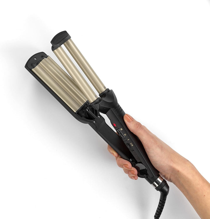 BaByliss Easy Waves Welleneisen, Gold-schwarz, C260E | 1er Pack Beach Waves, Beach Waves