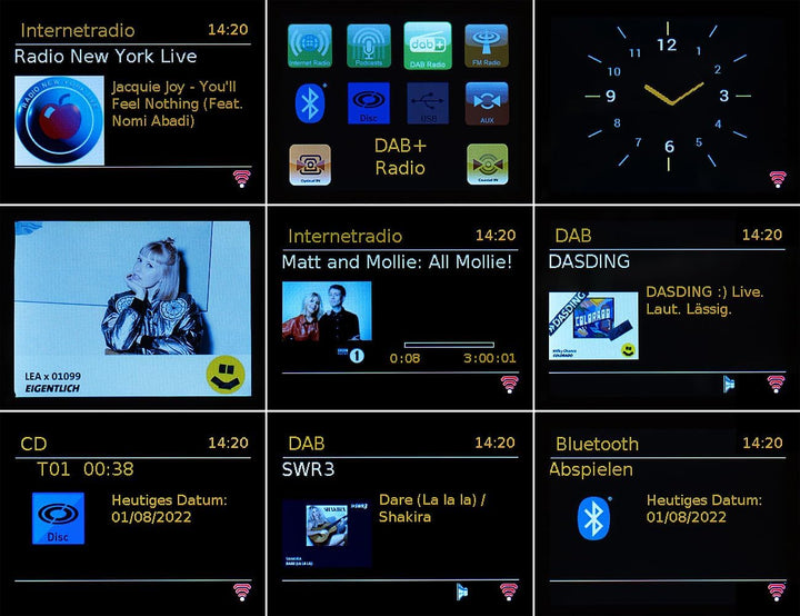VR-Radio Kompaktanlagen: Micro-Stereoanlage: Webradio, DAB+, CD, Bluetooth, App, 300 W, Silber (DAB