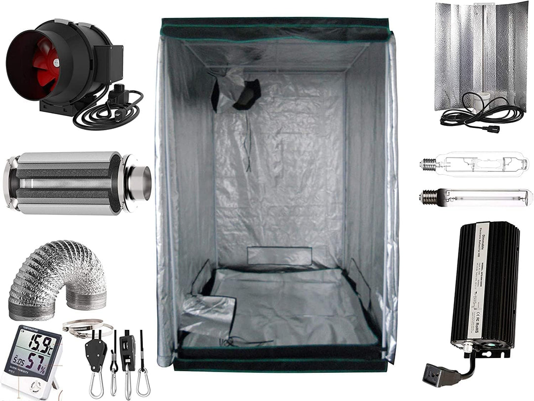 Growbox Komplettset Pro 600 W dimmbar NDL + MH 100x100x200 cm … 100x100x200 Pro, 100x100x200 Pro